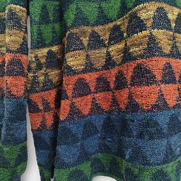 Vtg Focus‎ Golf Mens Sweater Sz XL Italy Multi Color Wool Preppy 70s - Picture 7 of 11